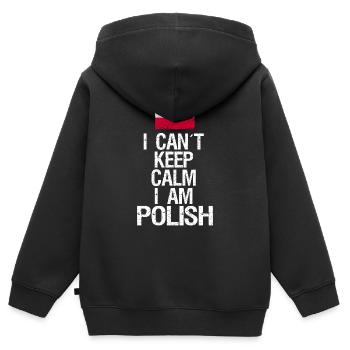Je n’arrive pas à garder mon calme, je suis singapourien - Sweat Premium à capuche zippé enfant bio - noir - Dos - AI Model Kid Male (0cm)