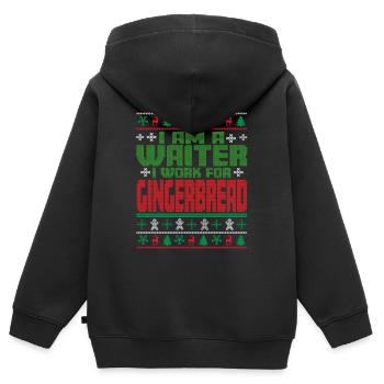 Kellner Weihnachten Spruch - Kinder Premium Organic Zip Hoodie - Schwarz - Hinten - AI Model Kid Male (0cm)