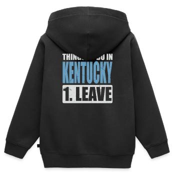 Kentucky Meme - Kinder Premium Organic Zip Hoodie - Schwarz - Hinten - AI Model Kid Male (0cm)