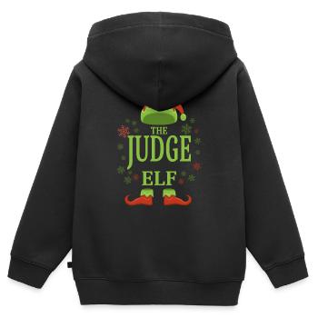 Richter Weihnachtself - Kinder Premium Organic Zip Hoodie - Schwarz - Hinten - AI Model Kid Male (0cm)