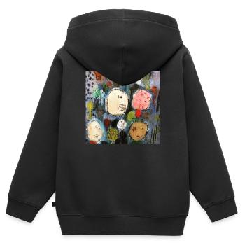 Die Anderen - Kinder Premium Organic Zip Hoodie - Schwarz - Hinten - AI Model Kid Male (0cm)