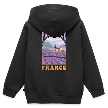 Provence Frankreich Souvenir - Kinder Premium Organic Zip Hoodie - Schwarz - Hinten - AI Model Kid Male (0cm)