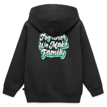 Famille Dire Inspiration - Sweat Premium à capuche zippé enfant bio - noir - Dos - AI Model Kid Male (0cm)