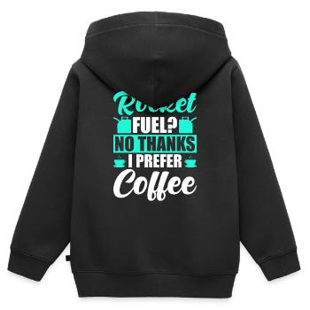 Luft- und Raumfahrtingenieur - Kinder Premium Organic Zip Hoodie - Schwarz - Hinten - AI Model Kid Male (0cm)
