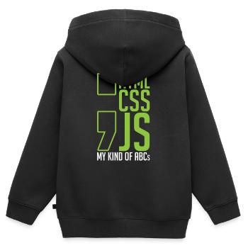 Webentwickler Geschenk Html Css Js Meine Art Von - Kinder Premium Organic Zip Hoodie - Schwarz - Hinten - AI Model Kid Male (0cm)