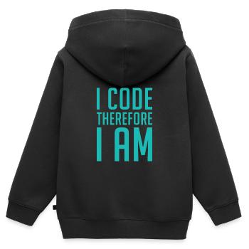 Programmer Developer Coder Code - Kids Premium Organic Zip-up Hoodie - black - Back - AI Model Kid Male (0cm)