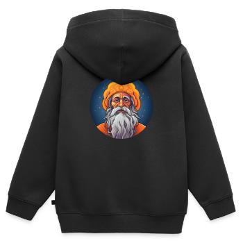 Guru Spirituelle Indische Buddhismus - Kinder Premium Organic Zip Hoodie - Schwarz - Hinten - AI Model Kid Male (0cm)