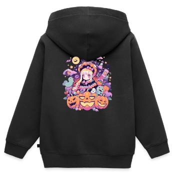Aesthetics Anime Halloween - Kids Premium Organic Zip-up Hoodie - black - Back - AI Model Kid Male (0cm)