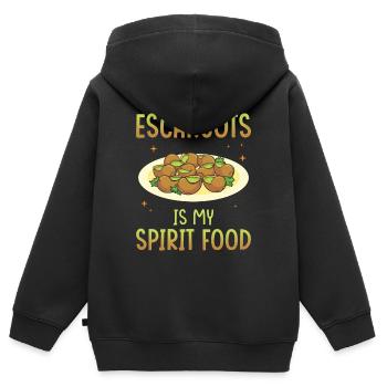 Escargots Schnecken Frankreich Gericht - Kinder Premium Organic Zip Hoodie - Schwarz - Hinten - AI Model Kid Male (0cm)