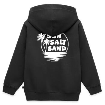 Planche de surf Surfer Sports nautiques - Sweat Premium à capuche zippé enfant bio - noir - Dos - AI Model Kid Male (0cm)
