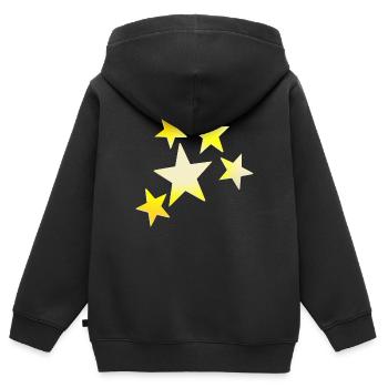 Stern - Kinder Premium Organic Zip Hoodie - Schwarz - Hinten - AI Model Kid Male (0cm)