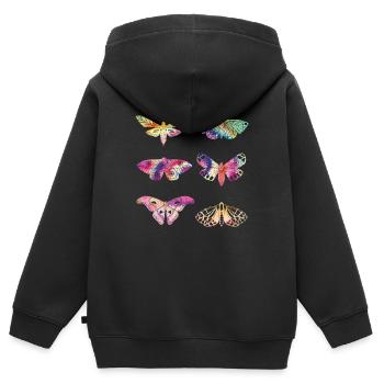 Motte TIE DYE Vintage Motten - Kinder Premium Organic Zip Hoodie - Schwarz - Hinten - AI Model Kid Male (0cm)