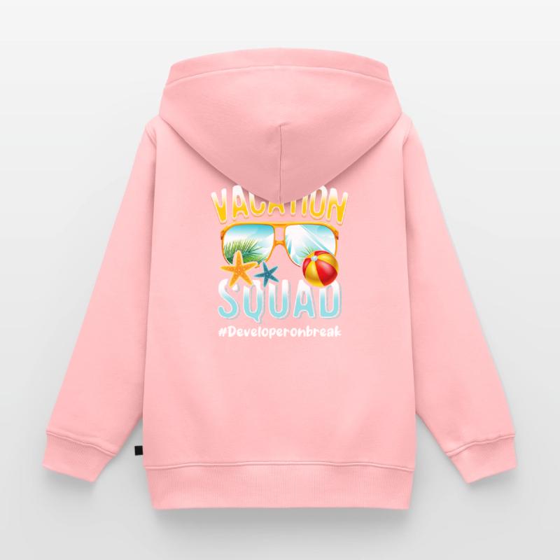 Developer Vacation Squad #Developeronbreak Sweat Premium à capuche zippé enfant bio