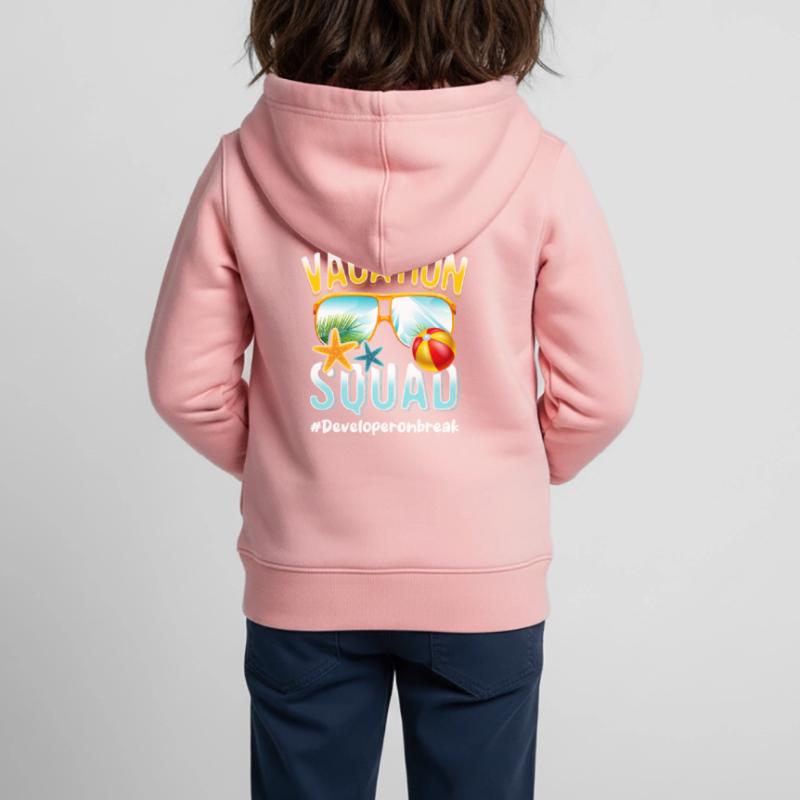 Developer Vacation Squad #Developeronbreak Sweat Premium à capuche zippé enfant bio