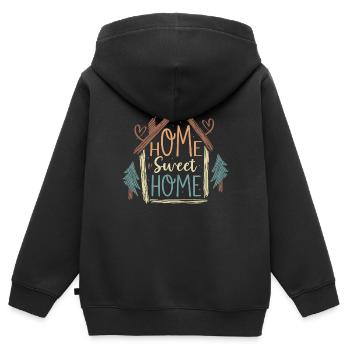Home Sweet Home Home Owner Housewarming - Kinder Premium Organic Zip Hoodie - Schwarz - Hinten - AI Model Kid Male (0cm)