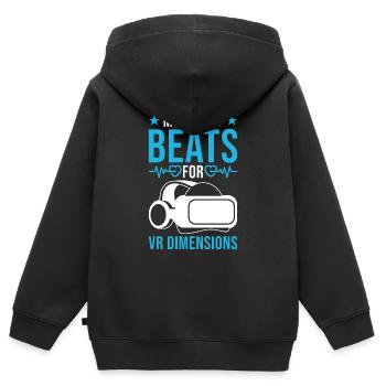 VR-Spiele Virtual Reality VR-Spieler - Kinder Premium Organic Zip Hoodie - Schwarz - Hinten - AI Model Kid Male (0cm)