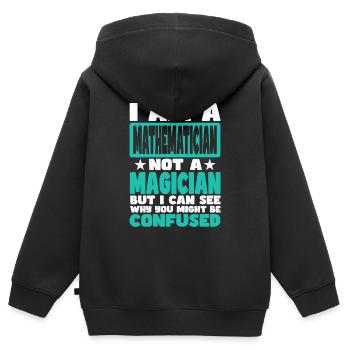 Mathématicien - Sweat Premium à capuche zippé enfant bio - noir - Dos - AI Model Kid Male (0cm)