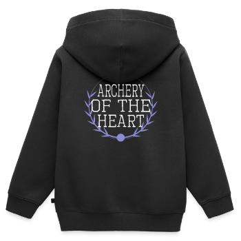 funny sayings archery clubs compound bow love - Kinder Premium Organic Zip Hoodie - Schwarz - Hinten - AI Model Kid Male (0cm)