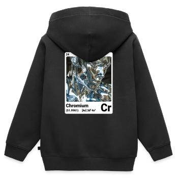 AI am Chrome (poids) - Sweat Premium à capuche zippé enfant bio - noir - Dos - AI Model Kid Male (0cm)