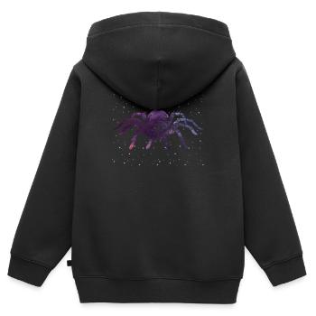 Himmlische Spinne Sternenmuster - Kinder Premium Organic Zip Hoodie - Schwarz - Hinten - AI Model Kid Male (0cm)