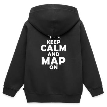 Geography Teacher Gift Geography Cartography - Kids Premium Organic Zip-up Hoodie - black - Back - AI Model Kid Male (0cm)