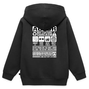 Schauspieler Sarkasmus lustig Geschenk Schauspieler - Kinder Premium Organic Zip Hoodie - Schwarz - Hinten - AI Model Kid Male (0cm)