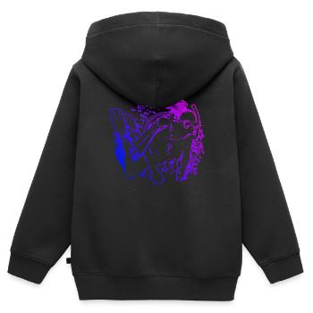 Plongée sous-marine Plongée sous-marine Plongée sous-marine Plongée sous-marine - Sweat Premium à capuche zippé enfant bio - noir - Dos - AI Model Kid Male (0cm)