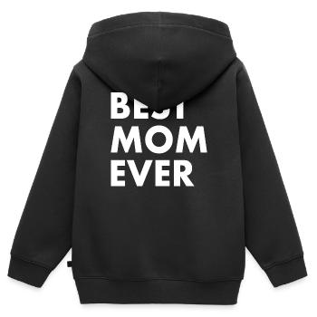 Best mom ever - Kinder Premium Organic Zip Hoodie - Schwarz - Hinten - AI Model Kid Male (0cm)