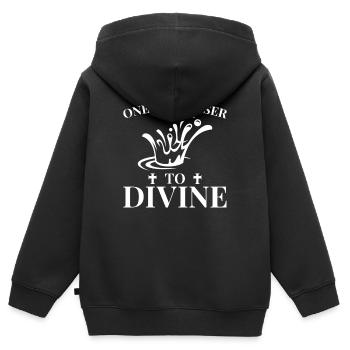 Ein Eintauchen Näher Am Göttlichen Getauft - Kinder Premium Organic Zip Hoodie - Schwarz - Hinten - AI Model Kid Male (0cm)