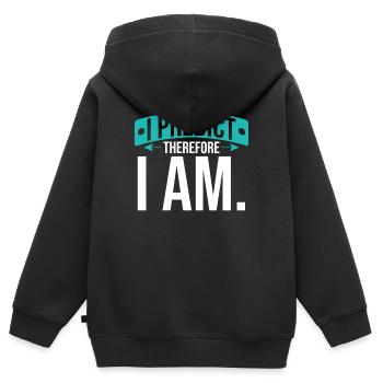 Ich Sage Voraus, Deshalb Bin Ich - Statistiker - Kinder Premium Organic Zip Hoodie - Schwarz - Hinten - AI Model Kid Male (0cm)