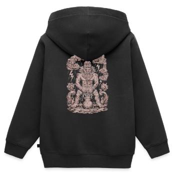 Dieu Maya Mythologie Maya Chaac est dans le - Sweat Premium à capuche zippé enfant bio - noir - Dos - AI Model Kid Male (0cm)