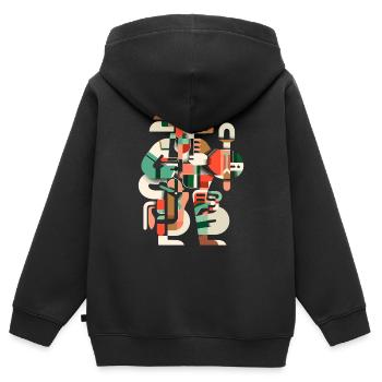 Dieu Maya Mythologie Maya Itzamna - Sweat Premium à capuche zippé enfant bio - noir - Dos - AI Model Kid Male (0cm)