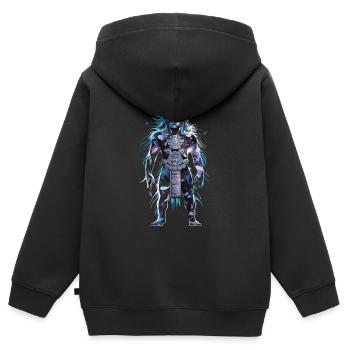 Dieu Maya Mythologie Maya Hunab Ku - Sweat Premium à capuche zippé enfant bio - noir - Dos - AI Model Kid Male (0cm)