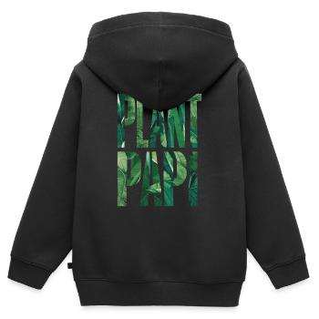 Plant Papi Gärtner Papa Natur Liebhaber - Kinder Premium Organic Zip Hoodie - Schwarz - Hinten - AI Model Kid Male (0cm)