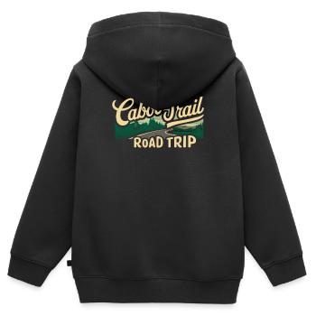 Cabot Trail Road Trip Landschaft - Kinder Premium Organic Zip Hoodie - Schwarz - Hinten - AI Model Kid Male (0cm)