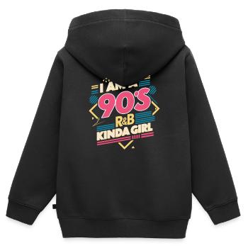 Ich Bin Ein 90er R&B Mädchen Fan - Kinder Premium Organic Zip Hoodie - Schwarz - Hinten - AI Model Kid Male (0cm)