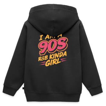 Ich Bin Ein 90s R&B Girl - Kinder Premium Organic Zip Hoodie - Schwarz - Hinten - AI Model Kid Male (0cm)