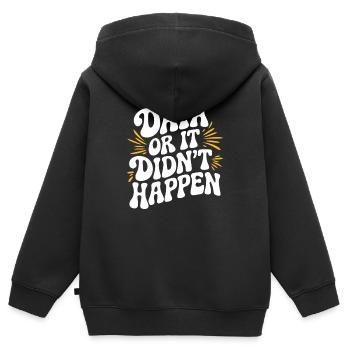 Données ou ce n’est pas arrivé Données de l’analyste de données - Sweat Premium à capuche zippé enfant bio - noir - Dos - AI Model Kid Male (0cm)