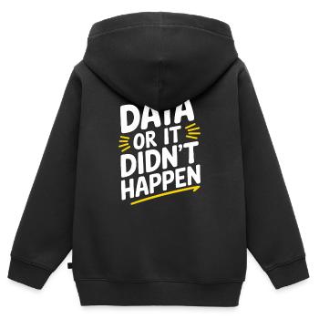 Data Analyst Data Scientist Data Engineer - Data - Kids Premium Organic Zip-up Hoodie - black - Back - AI Model Kid Male (0cm)