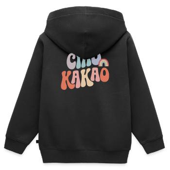 Ciao Kakao - Kinder Premium Organic Zip Hoodie - Schwarz - Hinten - AI Model Kid Male (0cm)