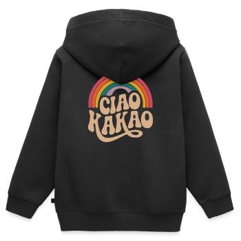 Ciao Kakao - Kinder Premium Organic Zip Hoodie - Schwarz - Hinten - AI Model Kid Male (0cm)