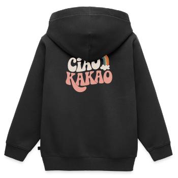 Ciao Kakao - Kinder Premium Organic Zip Hoodie - Schwarz - Hinten - AI Model Kid Male (0cm)