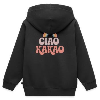 Ciao Kakao - Kinder Premium Organic Zip Hoodie - Schwarz - Hinten - AI Model Kid Male (0cm)