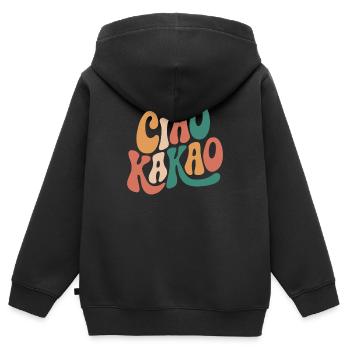 Ciao Kakao - Kinder Premium Organic Zip Hoodie - Schwarz - Hinten - AI Model Kid Male (0cm)