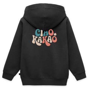 Ciao Kakao - Kinder Premium Organic Zip Hoodie - Schwarz - Hinten - AI Model Kid Male (0cm)