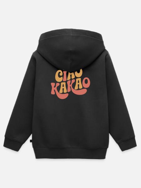 Ciao Kakao - Kinder Premium Organic Zip Hoodie - Schwarz