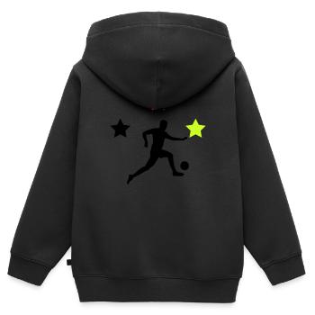 fußballer germany - Kinder Premium Organic Zip Hoodie - Schwarz - Hinten - AI Model Kid Male (0cm)