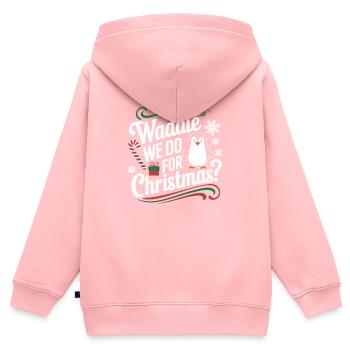 Penguin Christmas Waddle We Do For Christmas - Kids Premium Organic Zip-up Hoodie - rose - Back - AI Model Kid Female (0cm)