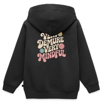 Très réservé, très attentif - Sweat Premium à capuche zippé enfant bio - noir - Dos - AI Model Kid Male (0cm)