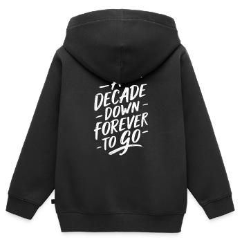10 Jahre Hochzeitstag - Ein Jahrzehnt Vorbei, Für - Kinder Premium Organic Zip Hoodie - Schwarz - Hinten - AI Model Kid Male (0cm)